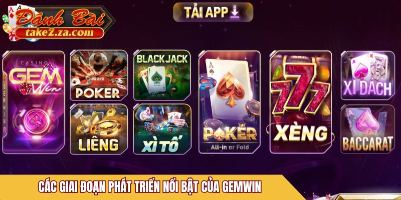 Các giai đoạn phát triển nổi bật của Gemwin