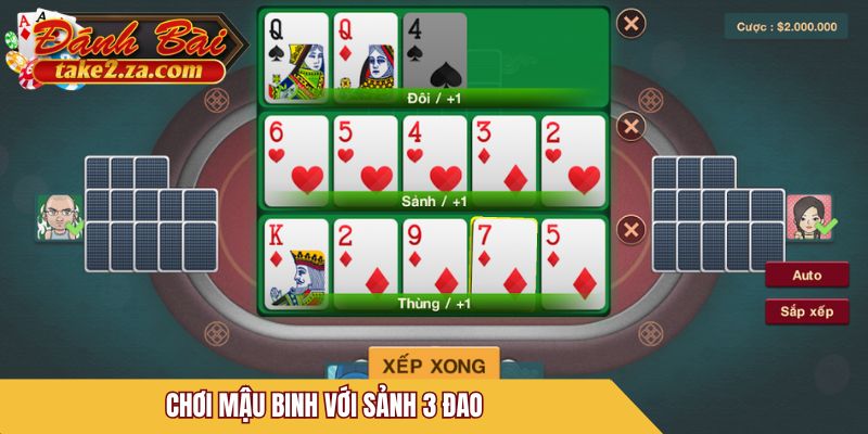 Chơi Mậu Binh với sảnh 3 đao