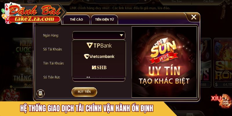 Hệ thống giao dịch tài chính vận hành ổn định