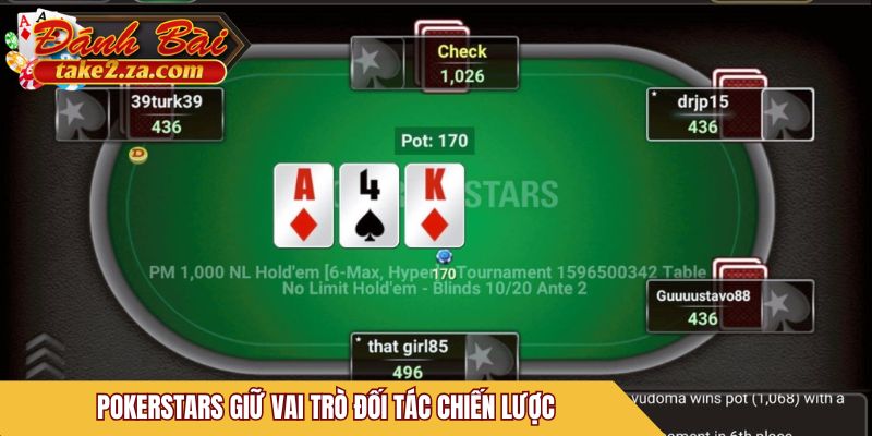PokerStars giữ vai trò đối tác chiến lược