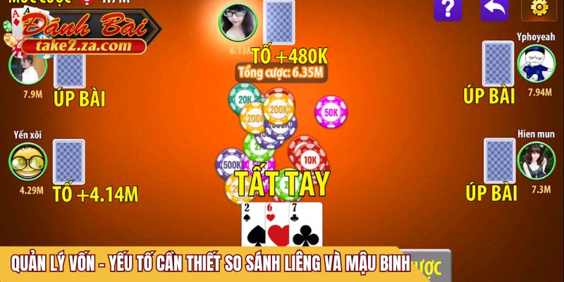 Quản lý vốn - Yếu tố cần thiết so sánh Liêng và Mậu Binh